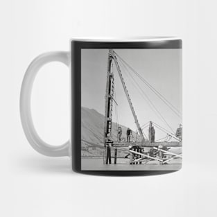 Bridge Builders in Alaska, 1942. Vintage Photo Mug